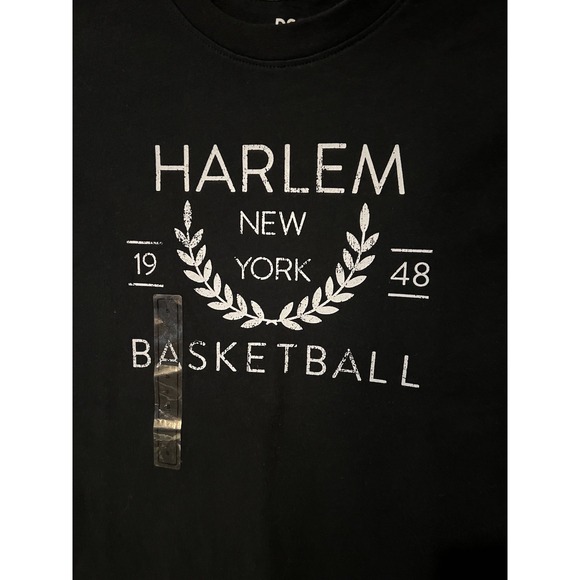 NWOT DSG Girl's Size S (8-9) Boxy Graphic Tee Black Harlem New York Basketball - Picture 2 of 5